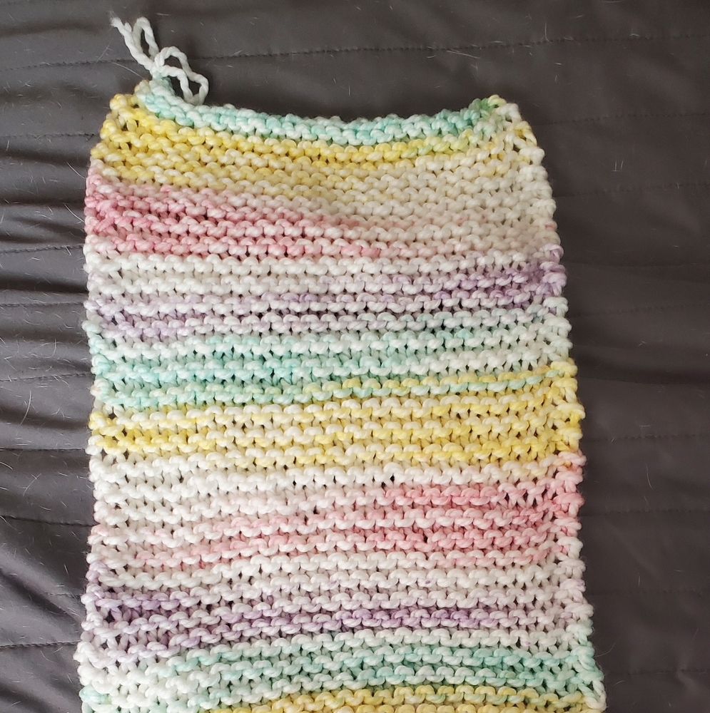 Easter Knitted Burping Cloth